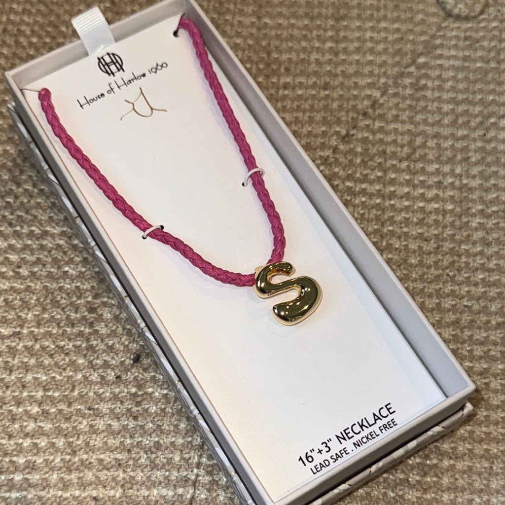 House Of Harlow 1960 Pink Necklace With Gold S Pendant 45$